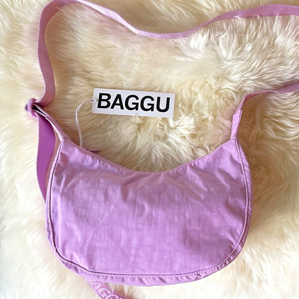 NWT Baggu Small Crescent Bag - Peony